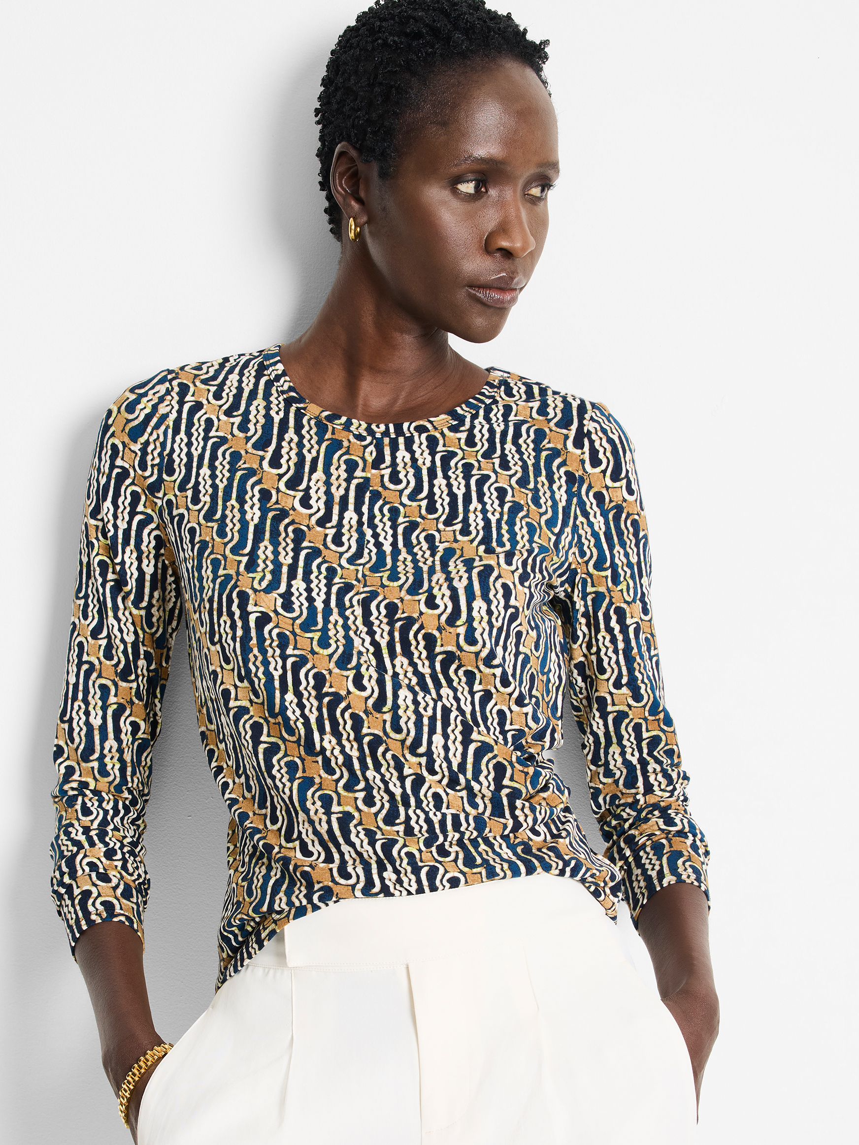 Vintage Batik Drape Top | NIC+ZOE